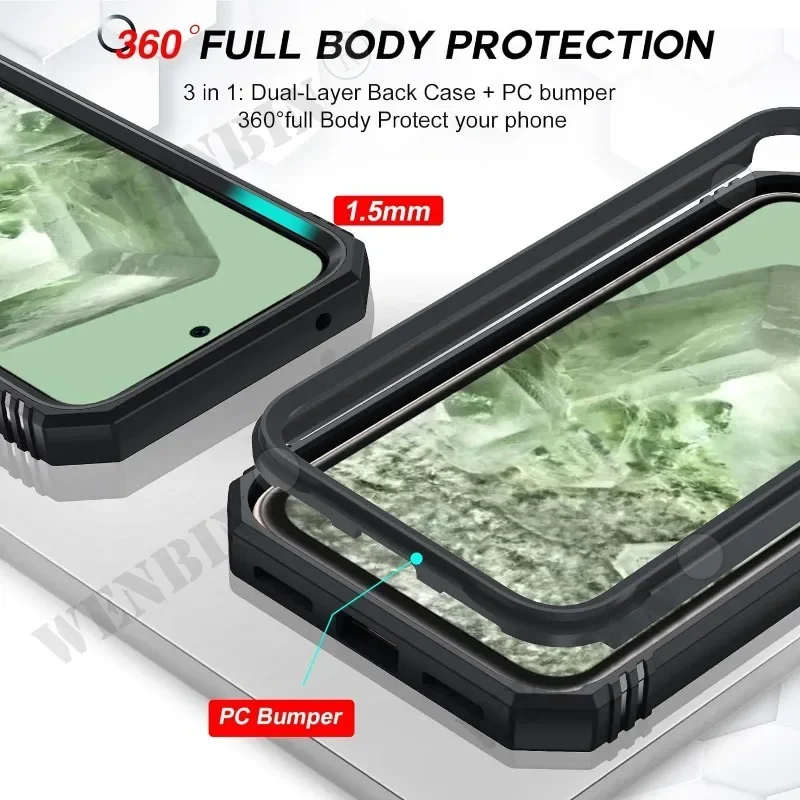 Heavy-Duty Shockproof Case with 360° Rotating Kickstand