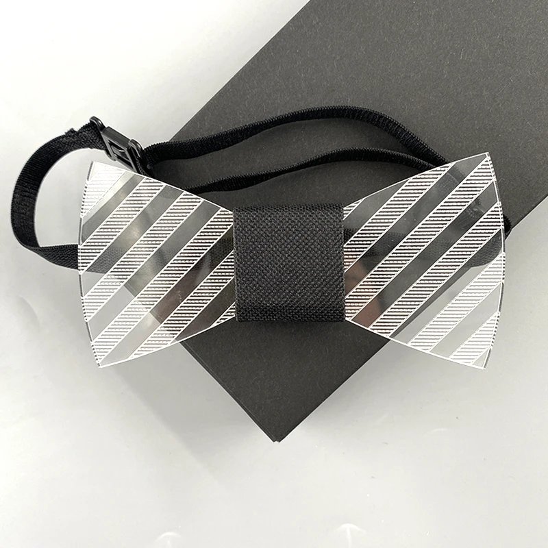 Costume Accessories Acrylic Bow Ties Men Women Decorative Neck Tie Disco Music Night Flashing Glow Colorful Bow Ties