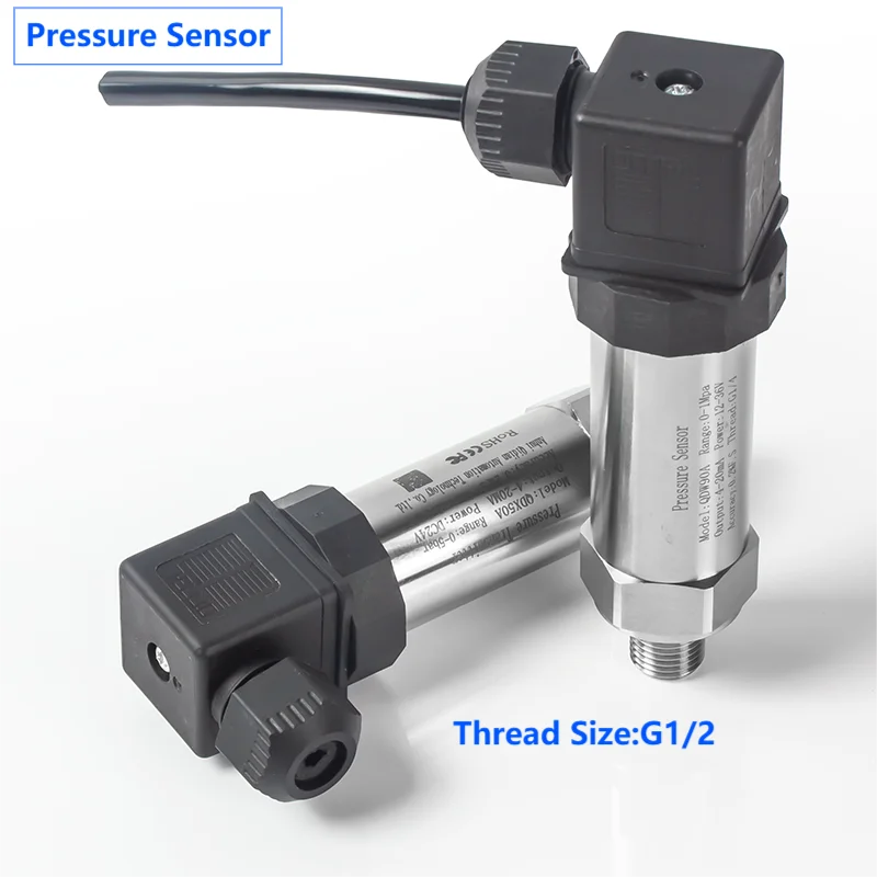G1/2 Pressure Transmitter 20bar 25bar 50bar 60bar DC12-30V Pressure Gauge 0.5-4.5V 0-3.3V Hersman Oil Gas Sensor
