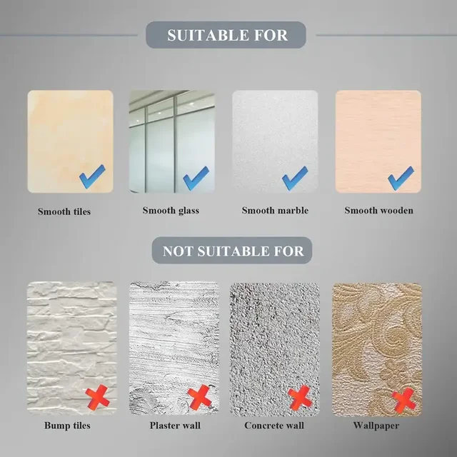 ที่ยึดฝักบัวติดผนังแบบกาวเหนียวแน่น 1 ชิ้น วัสดุ ABS กันน้ำ ปรับได้ ติดตั้งง่าย 5