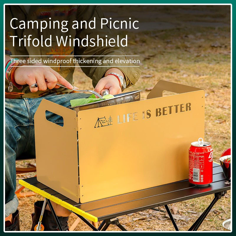 Outdoor Stove Enclosure Wind Shield Camping Wind Shield Shield Cassette