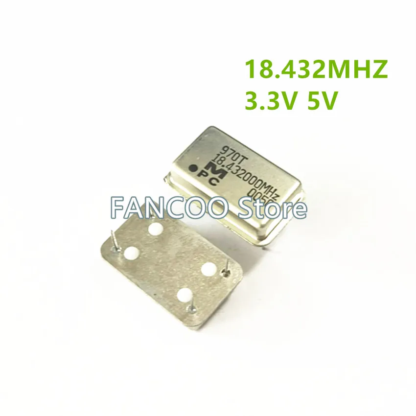 18.432M 18.432MHZ 18.432 Crystal Oscillator Active OSC DIP-4 Rectangle Full Size 3.3V 5V 5pcs