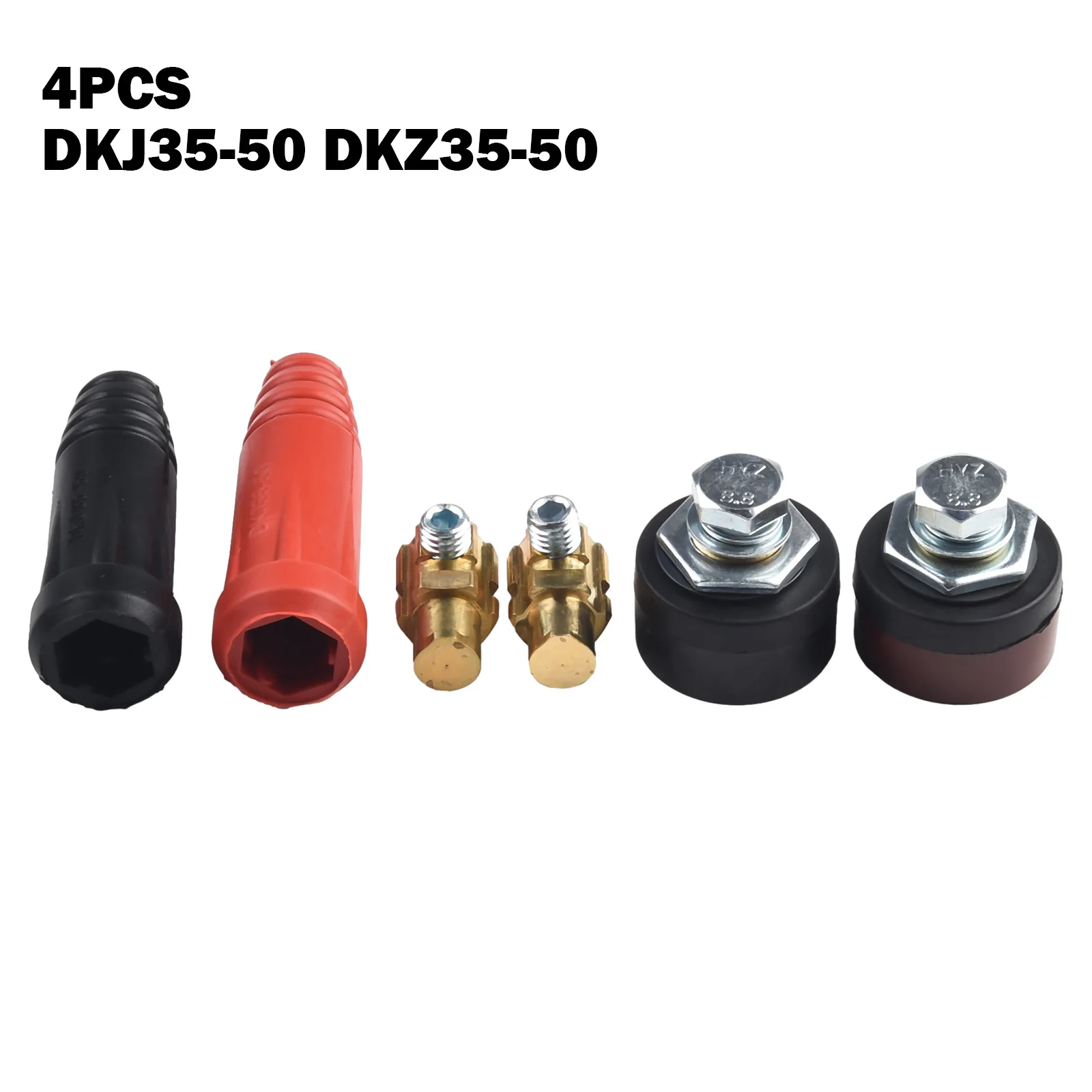 Replacement Connector socket&plug TIG Welding 4pcs Accessories DKJ35-50&DKZ35-50 Durable High Quality Practical