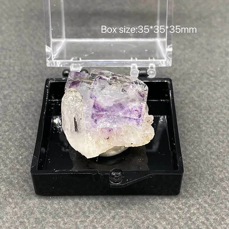 100% natural Yaogang Fairy Fluorite mineral specimen healing crystal gem collection+Box size:35*35*35mm