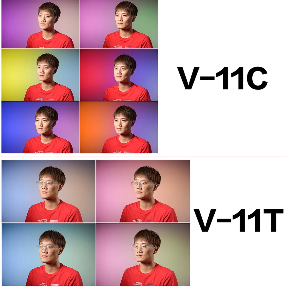 Godox V-11C V11C 또는 V-11T V11T 컬러 필터 (AK-R16 또는 AK-R1 호환 Godox V1 V1PRO V100 시리즈 플래시 라이트용)