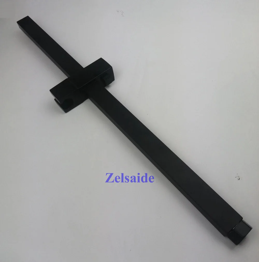 Stainless steel square rod black silver shower bar pipe