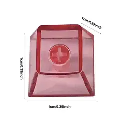 Transparent Durable PC Material Keyboard Keycaps - Waterproof & Clear Design (Purple Red)