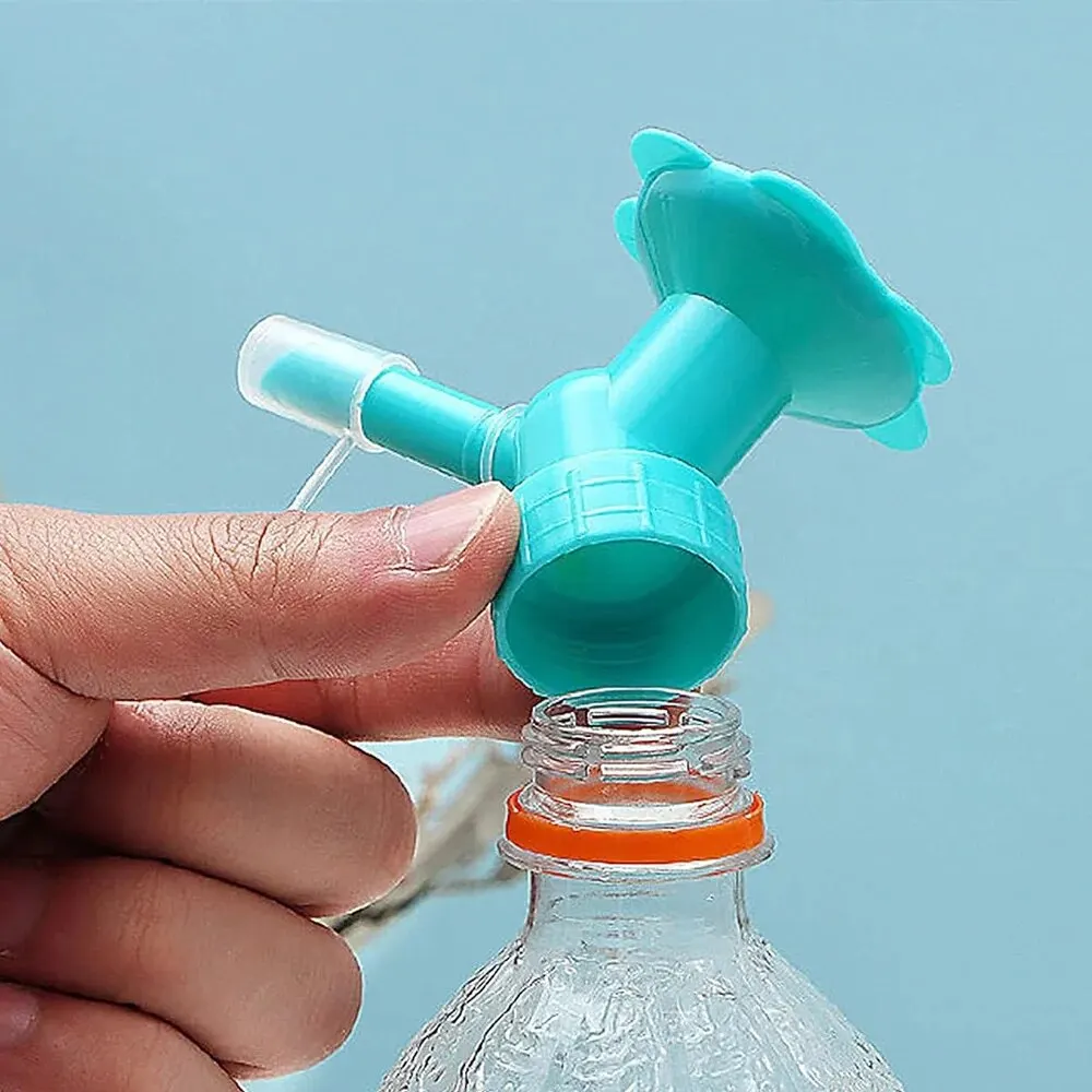 Description Picture 2 of item2 In 1 Water Bottles Indoor Plant Bottle Cap Sprinkler, Plastic Dual Head Bottle Watering Spout Bonsai Watering Can Garden Tools