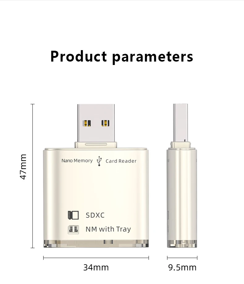 Novo leitor de cartão nm multi-função usb