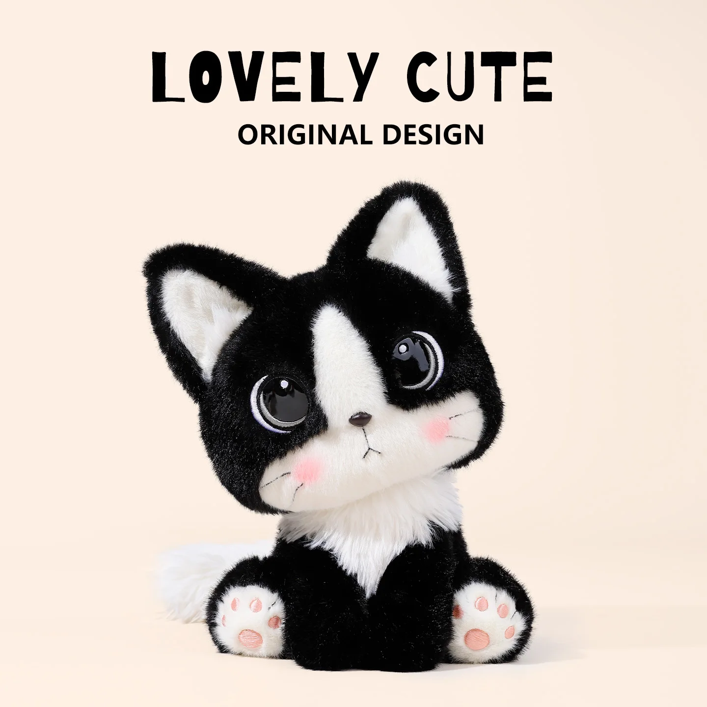 Wholesale Soft Simulation Small Cat Cartoon Plush Toy Cute And Adorable Pet Mickey Cat, Girls' Christmas Companionship Gift Doll