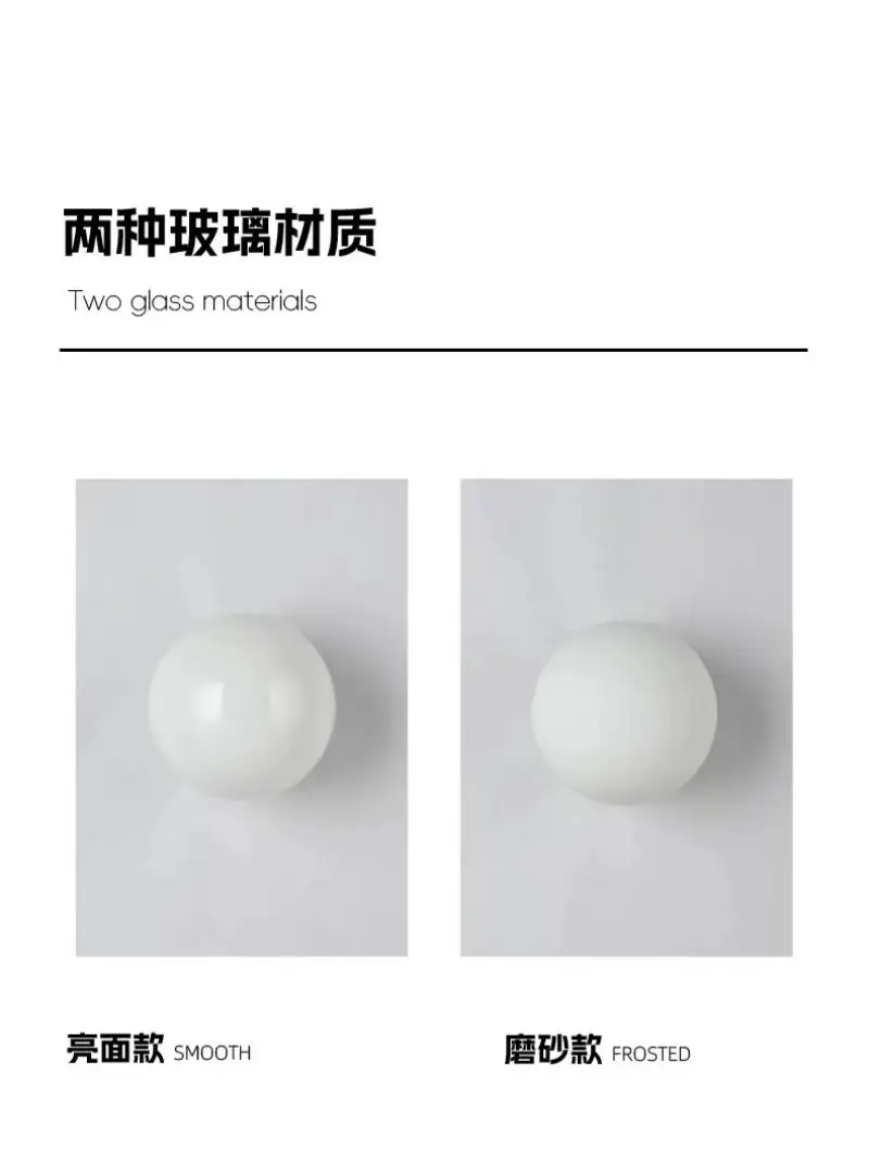 Milky White Glass Ball Wall Lamp image 7