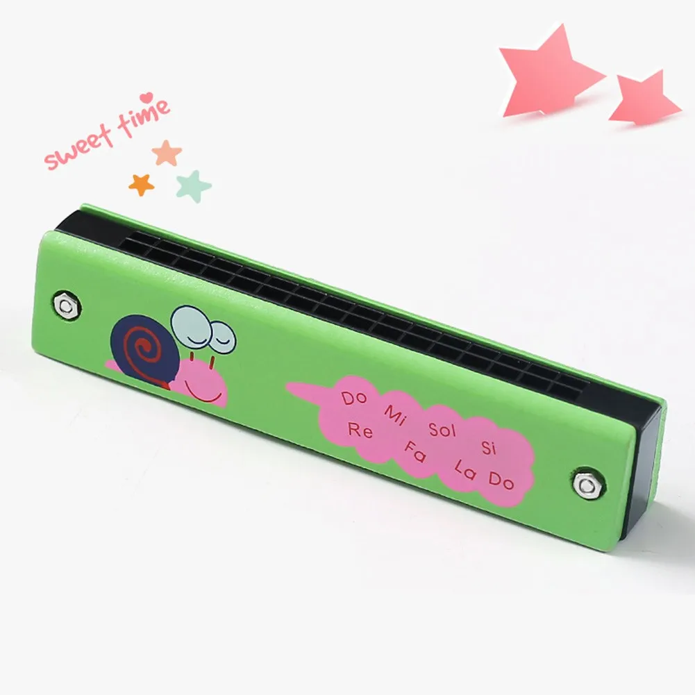 16 Holes Harmonica Mouth Organ Kids Exquisite Light-weight Design Wooden-Harmonica Designed Educational Toy Harmonica