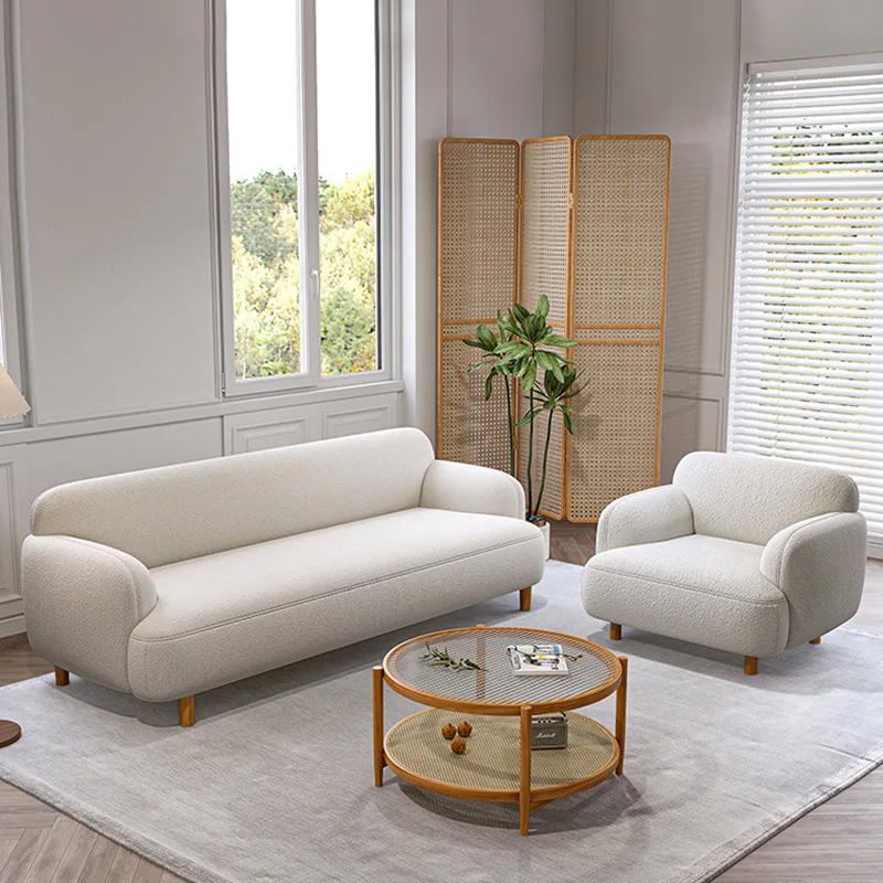 

Lazy White Sofa Designer Replica Nordic Comfortable Puff Sofa Relaxing Bedrooms Sillas Para Sala De Estar Home Furniture