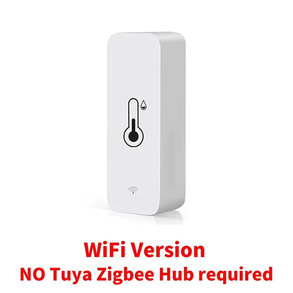 Smart WiFi Zigbee Temperature and Humidity Sensor - Wireless Indoor Monitoring with Voice Control Compatibility