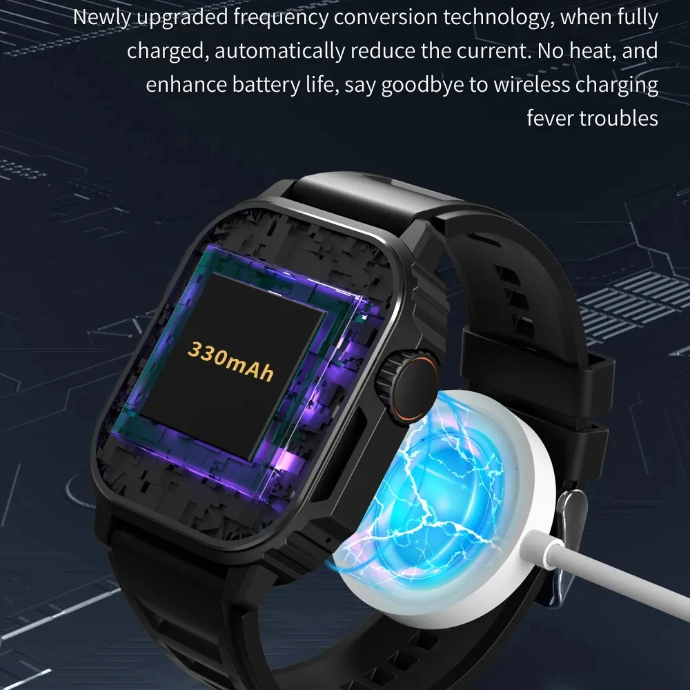 New Military Outdoor Smart Watch Men Women AMOLED Screen Compass Siri Voice NFC GPS Sports Track Bluetooth Call Smartwatch 2023