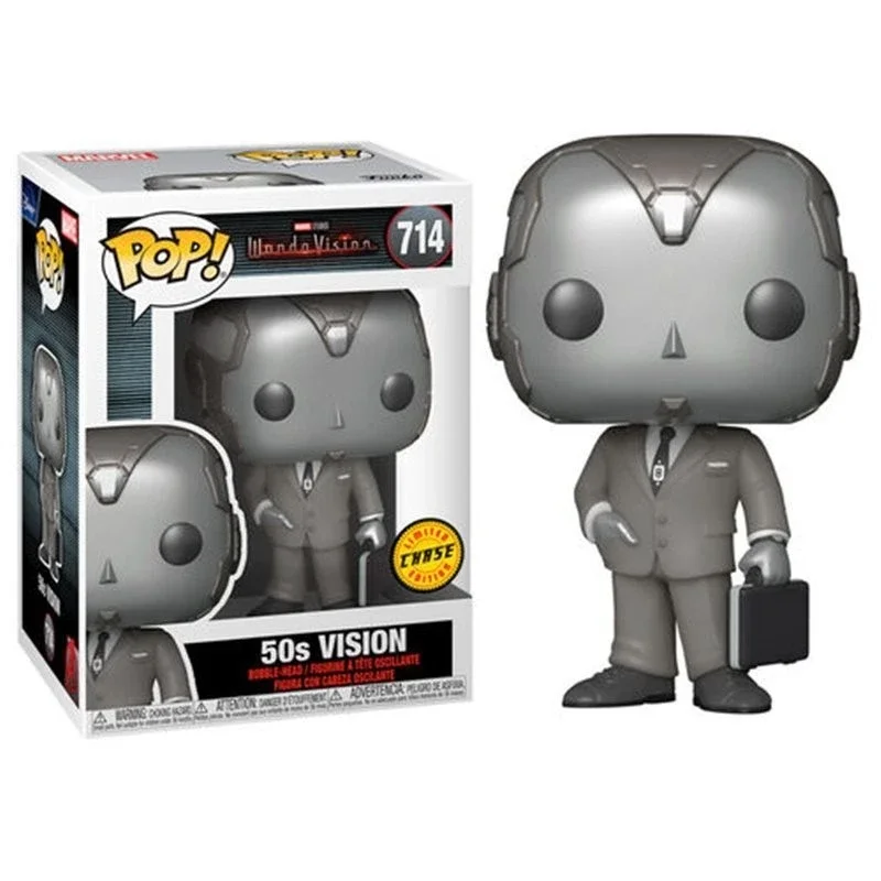 thumbnail image 1 of FUNKO POP NUEVA LLEGADA Wanda Vision Serie 50s Vision #714 70s #718 Modelo de decoración Juguete para niños Juguete Regalo de cumpleaños, 1 of 5