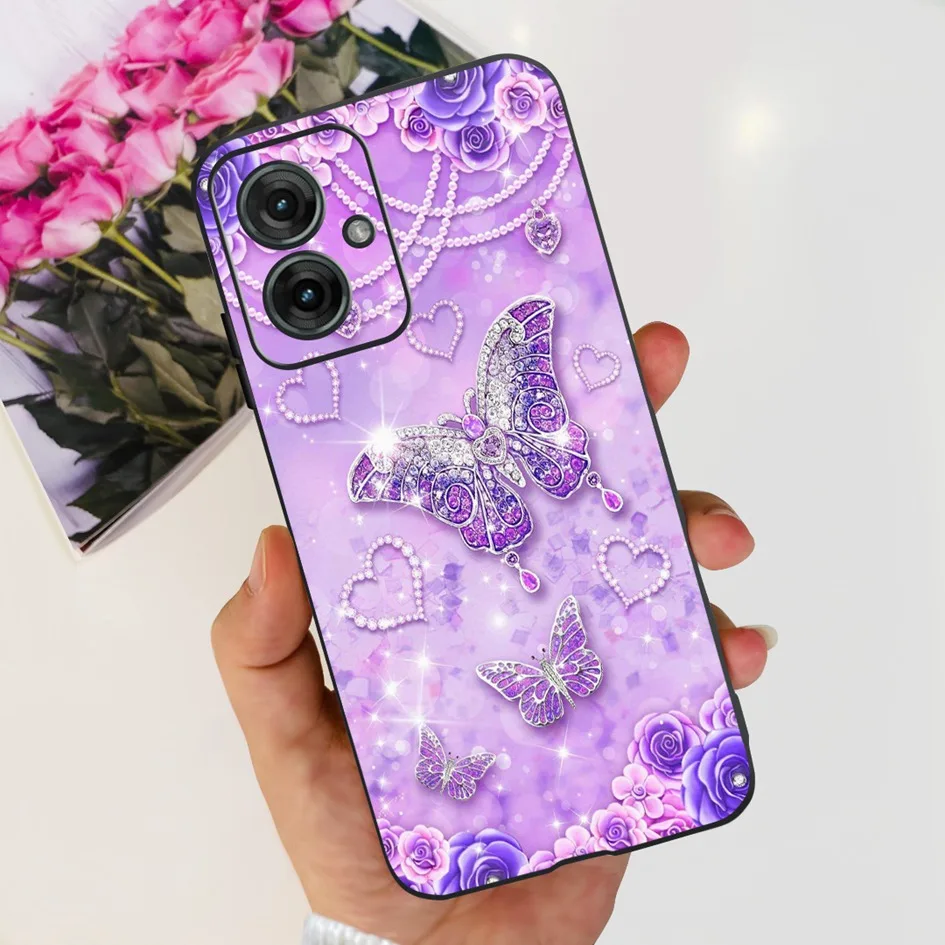 Lovely Cartoon Soft Silicone Back Protective Case Cover - Moto G55 5G
