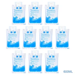 Eco - Friendly Reusable Gel Ice Packs for Pain Relief and Injury Recovery - Set of 5 (600ML  10pcs)