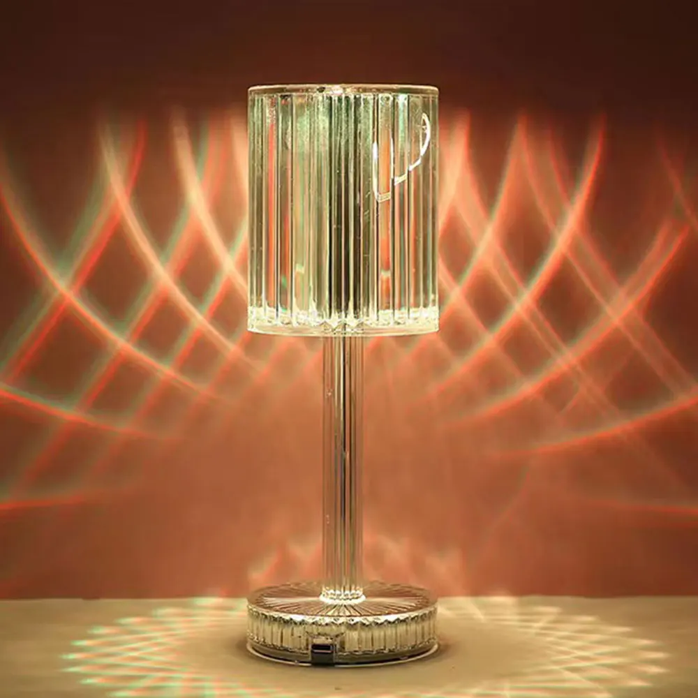 

Алмазная Хрустальная настольная лампа, акриловая настольная декоративная лампа для создания атмосферы, прикроватная лампа для спальни, гостиной, фотолампа