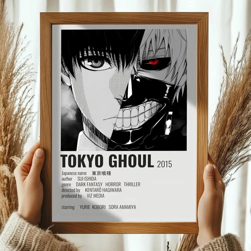 Anime-Inspired Tokyo Ghoul Art Linen Canvas Poster