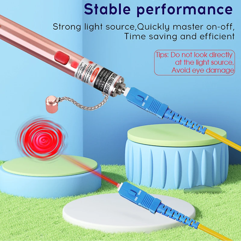 2024 NEW Visual Fault Locator Fiber Optic Cable Tester 10MV 20MV 30MV 50MV Red Light Pen Type Visual Fault Locator