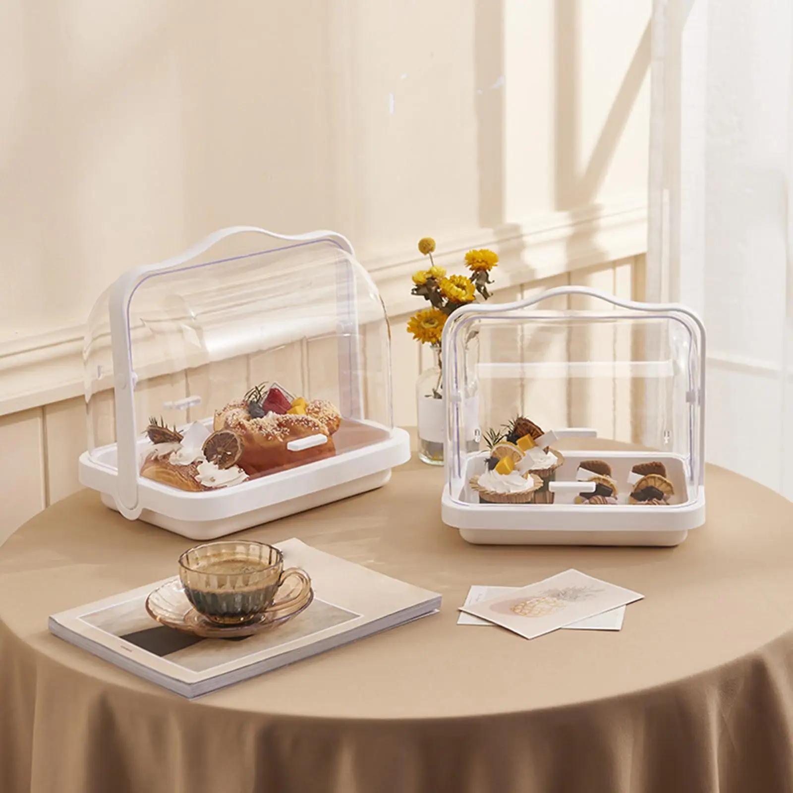 Portable Transparent Drying Tray High Capacity Nursing Bottle Organizer Box for Bathroom Kitchen Cosmetic Baby Products Shampoo
