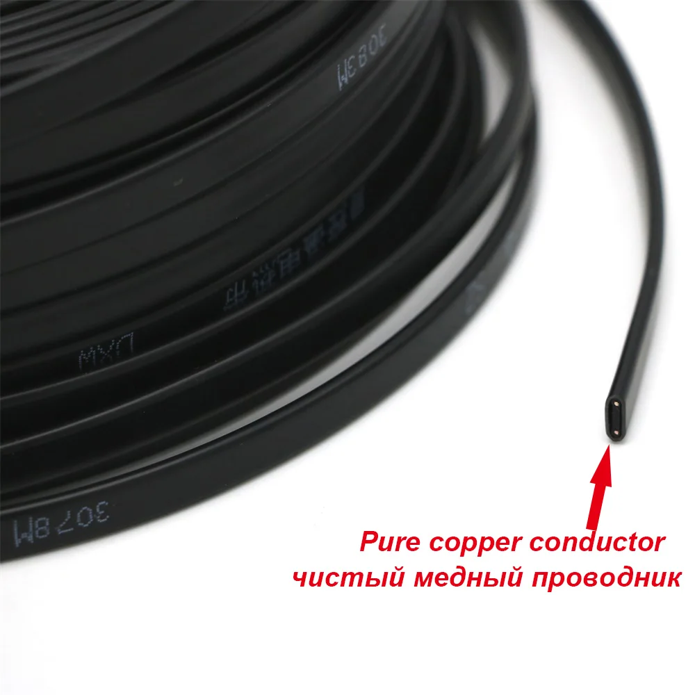 Electric Heating Wire 0.5~7m Soft Flexible Pipe Freeze Protection Self-regulating Heating Cable 220V 20W/m Flame Retardant Cable