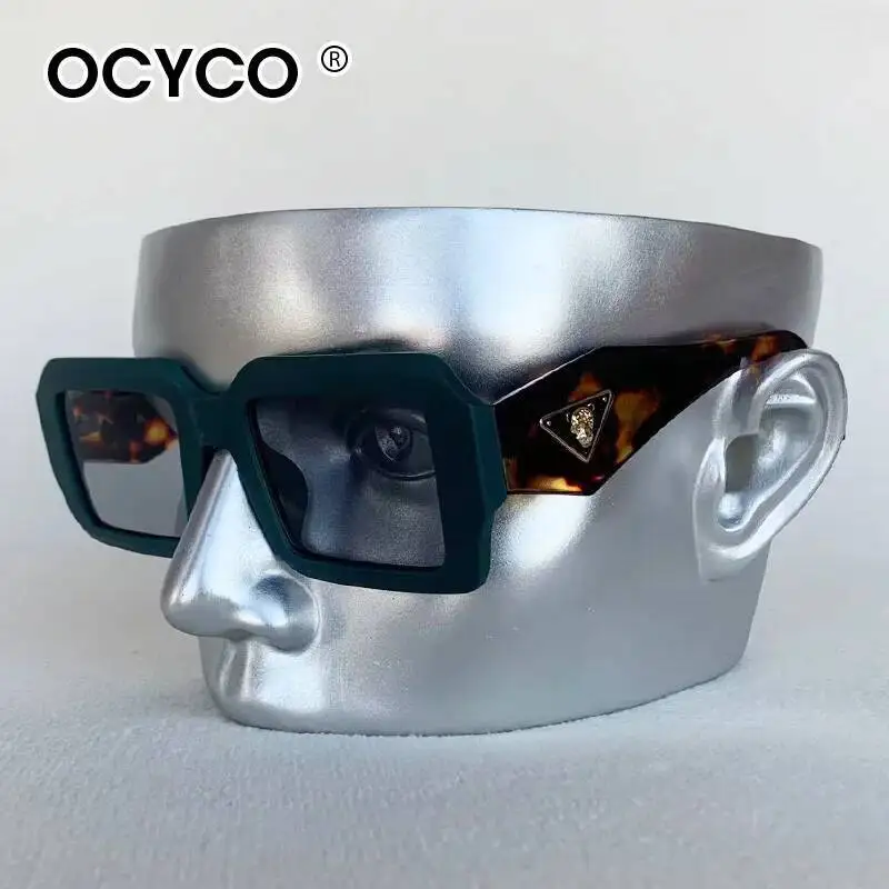 Luxury Square Sunglasses with Vintage Leopard Design