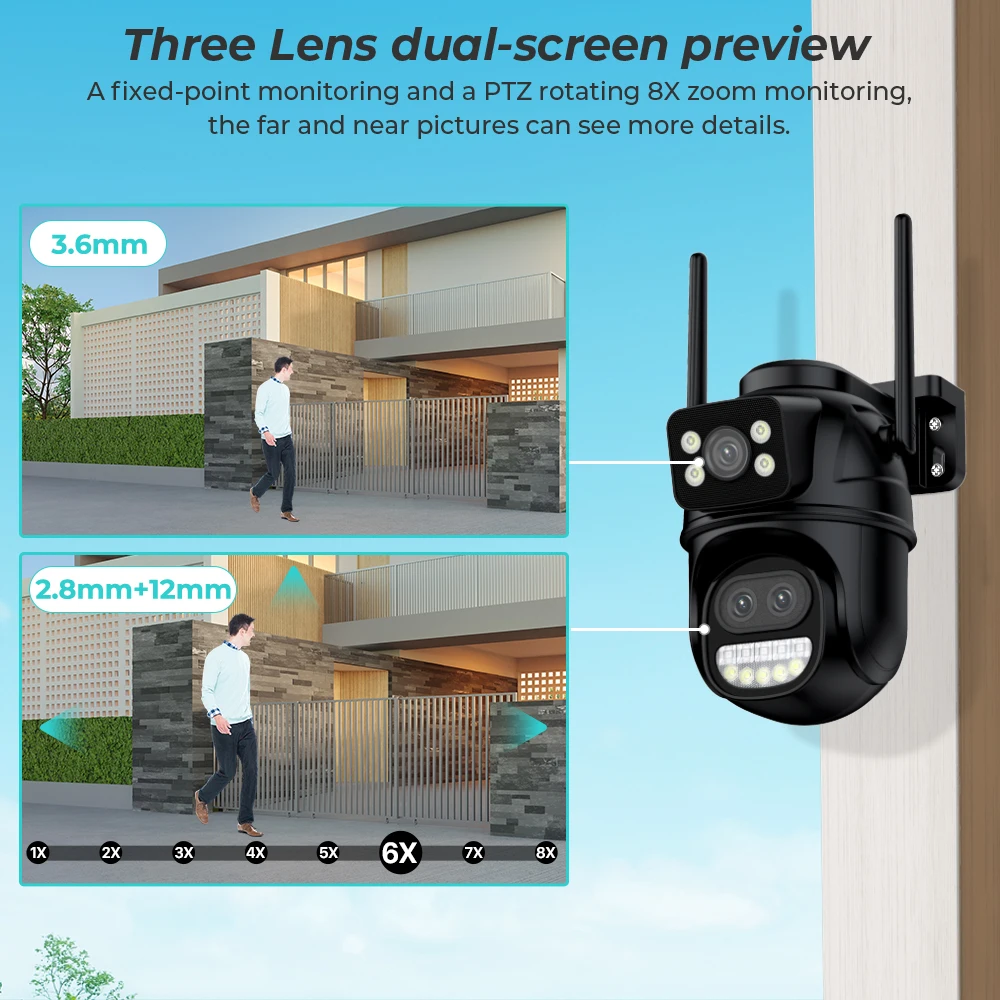߿  ī޶,  ũ,  ȣ, ߰ ð, 8X  , 3 , 9MP 5K HD PTZ  ī޶