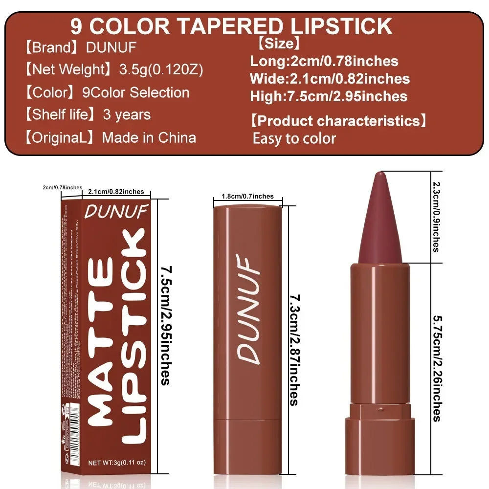 Lip Liner Tapered Gradient Lip Liner Matte Black Brown Velvet Lipstick Waterproof Non Sticky Contouring Tint Lipliner Crayon Lip Makeup