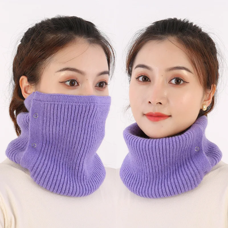 Fashion Men's Women's Hedging Copper Buckle Knitted Warm Scarf Winter