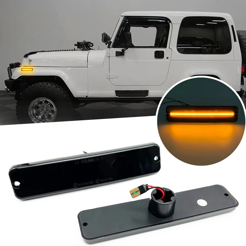 

2 шт., дымчатые линзы для Jeep Wrangler YJ 1987-1995