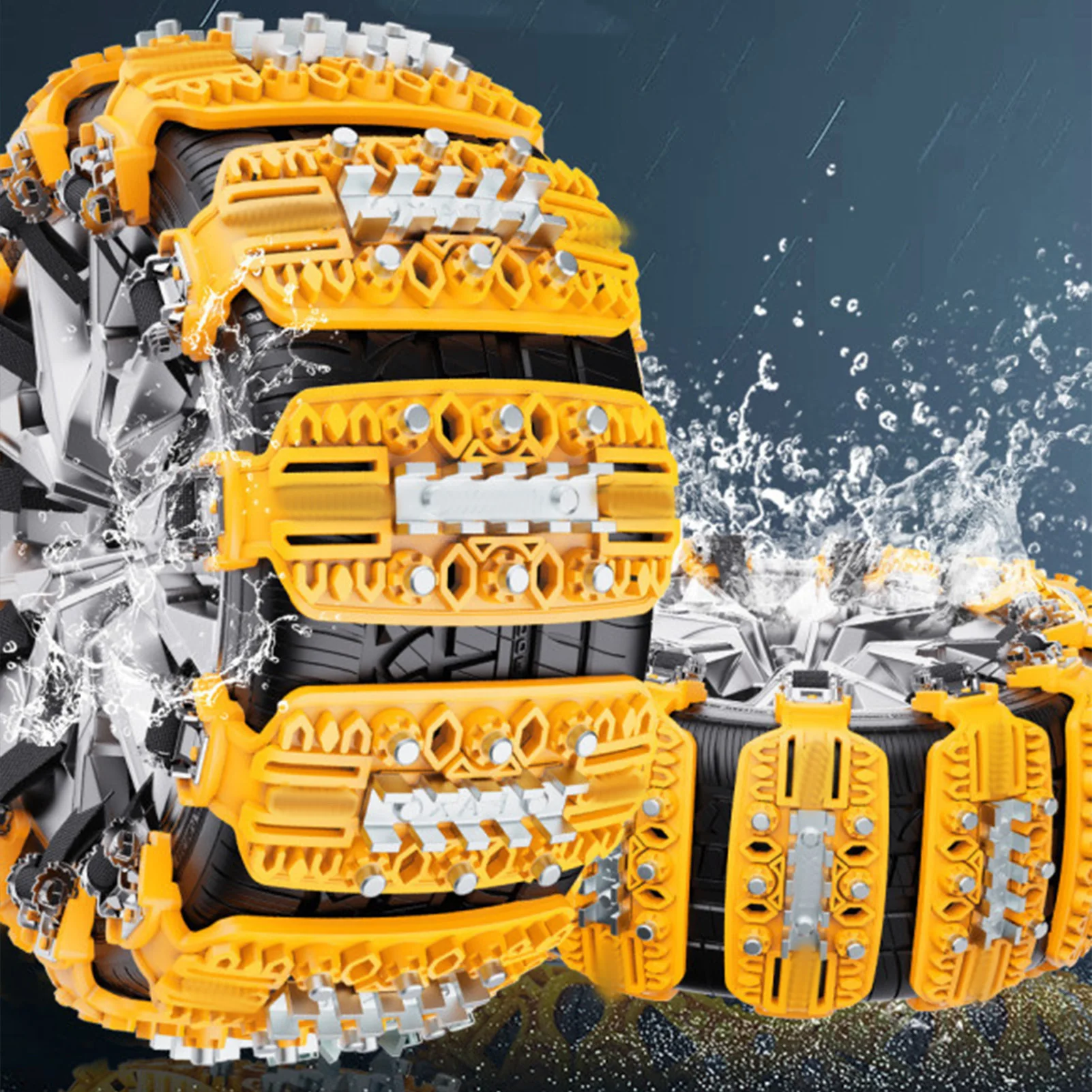 3PCS Snow Chains Anti-Skid Tire Chains For Cars Winter Snow Tire For Winter Driving On Ice Mud And Mountain Roads