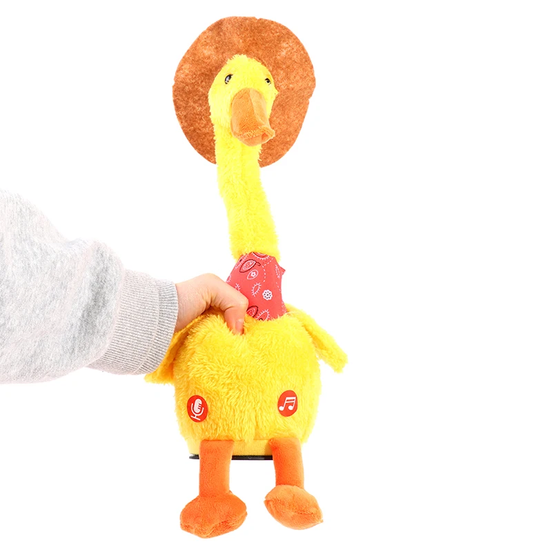 Juguetes de peluche electrónicos de pato bailarín