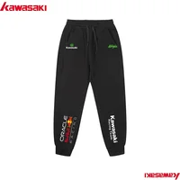Nouveau pantalon de course Kawasaki Ninja 100 % coton 2025 pour homme – Idéal pour la course décontractée, la moto et les sports urbains 1