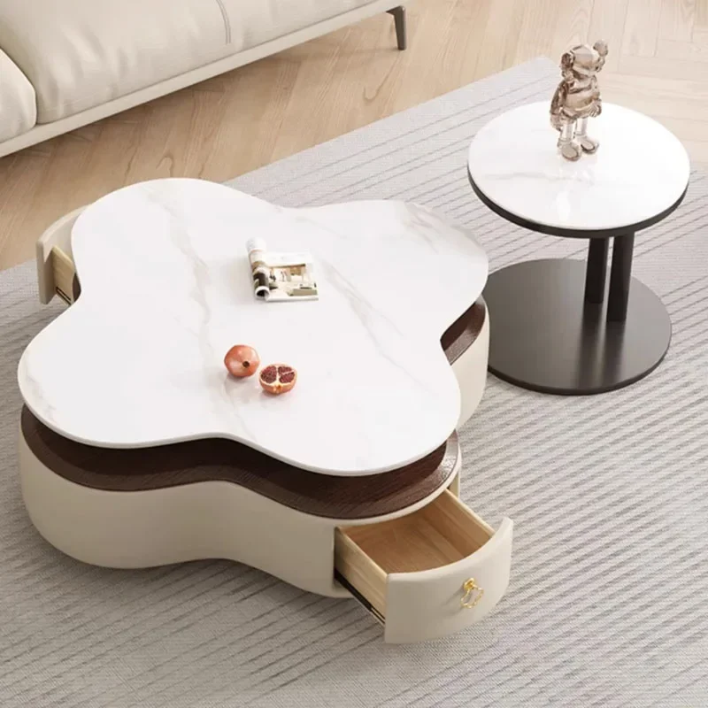 

Waterproof Irregular Coffee Table Modern Design Drawers Hotel Floor Low Side Table Living Room Design Mesa Furniture For Home