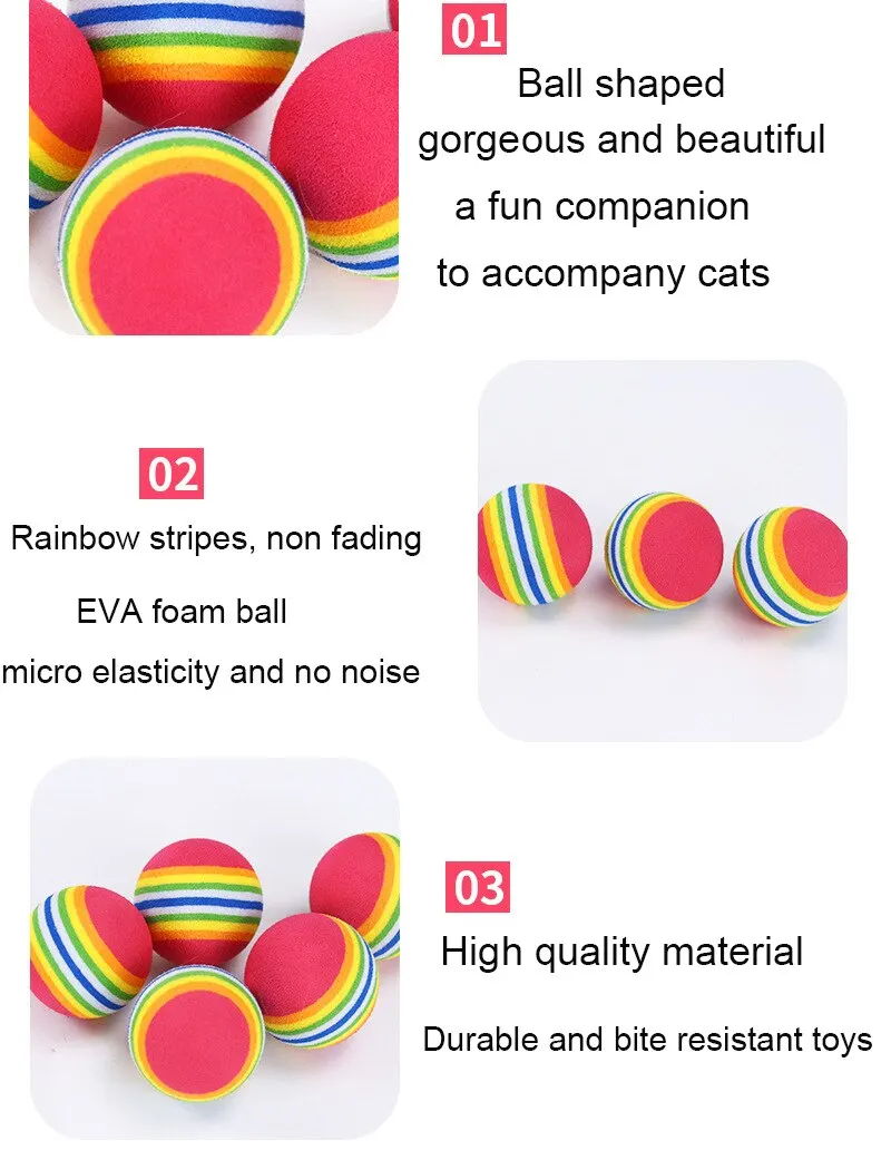 Cat interactive ball toys Cat Toy Balls Interactive for Indoor Cats Kitten Favorite Gift Soft Foam Ball Chase Quiet Playing Cats Stuff Supplie