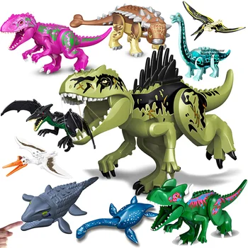 Jurassic Dinosaur World Brutal Raptor T-Rex Triceratops Indominus Rex Model Building Blocks Dino Velociraptor Figure Bricks Toys 1