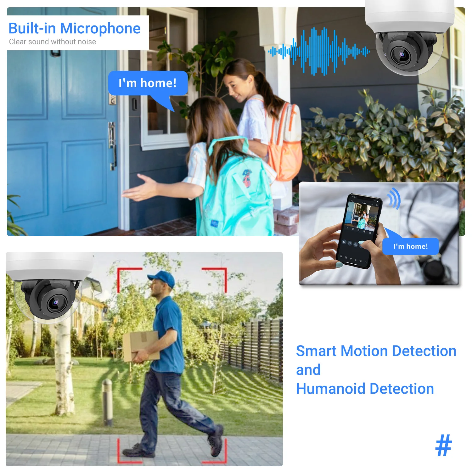 Vikylin Hikvision Compatible 4K 8MP 4x Optical Zoom PTZ IP Camera onvif Outdoor Dome CCTV Video Surveillance POE Security Camera