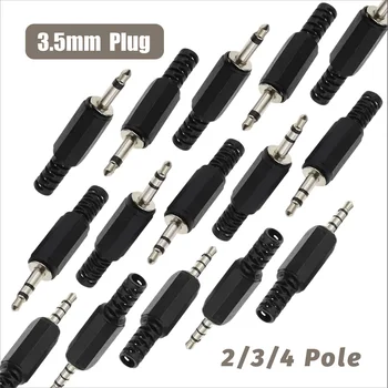 5/20PCS 3.5mm Audio Male Plug 3.5 Jack 2/3/4 Sections Connector for Microphone Headphone Audio Plug 1