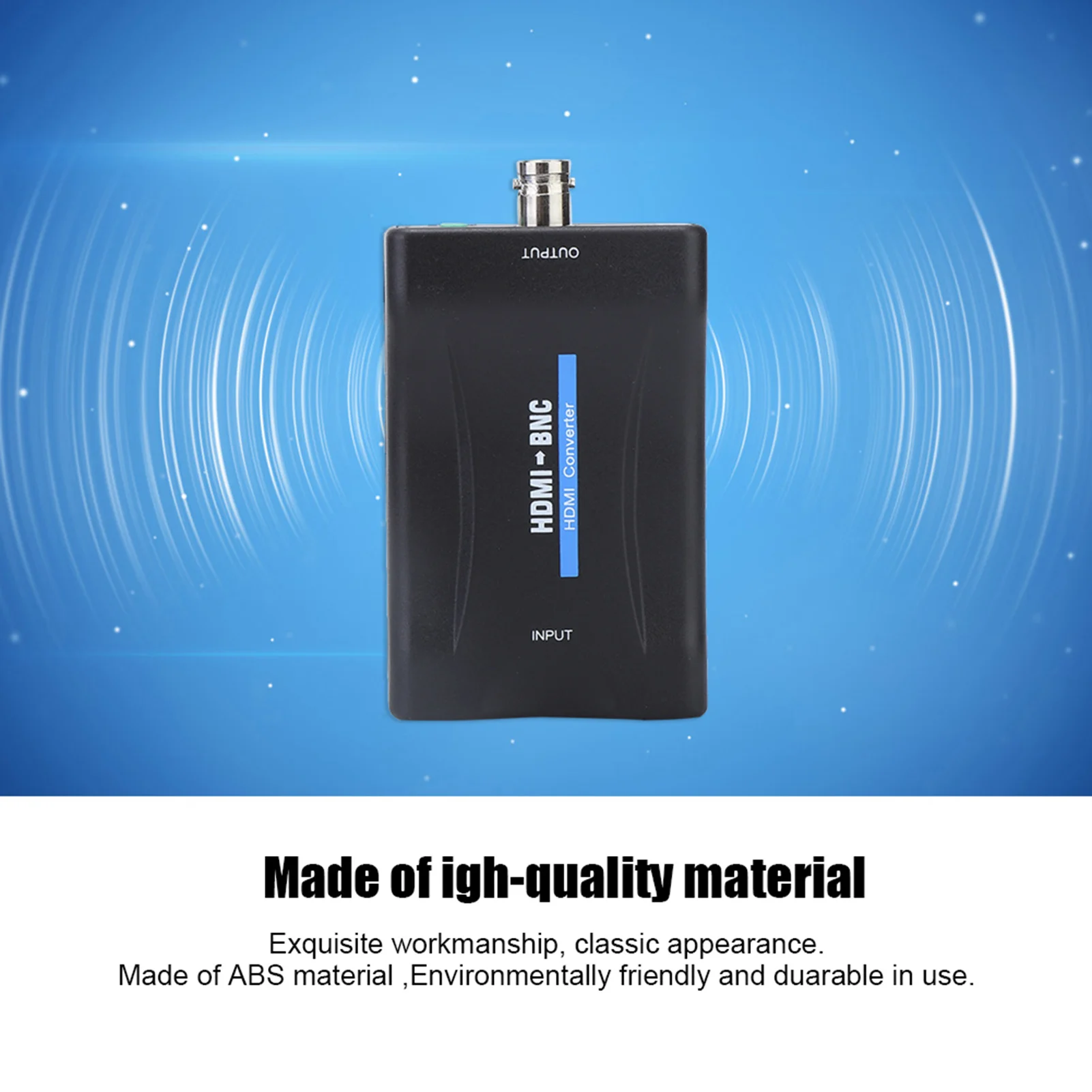 HDMI to BNC Composite Video and 3.5mm Audio Signal Converter Adapter 480i 576i Support for NTSC / PAL Stereo Audio Converter