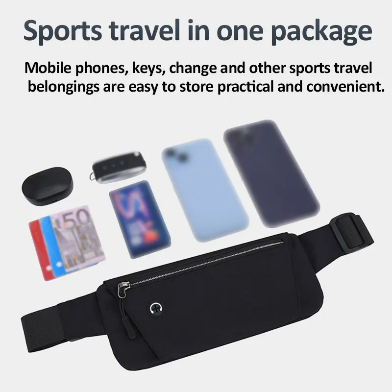 Lightweight Running Waist Bag Sports Belt Pouch Mobile Phone Bag Men Women Waist Pack Gym Sports Bag Waist Pack Adjustable Strap 3