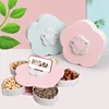 2-layer Rotating Petal Candy Box Plastic Snack Tray Case Nut Storage  Rotation Dried Fruit Plate Wedding Gift Home Organizer 3