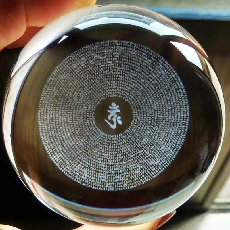 

Оптовая продажа, буддийские товары, магазин алтаря в Азии, приносит богатство, деньги, удачу, мантра шурангама, 3D Хрустальный шар, талисман Будды