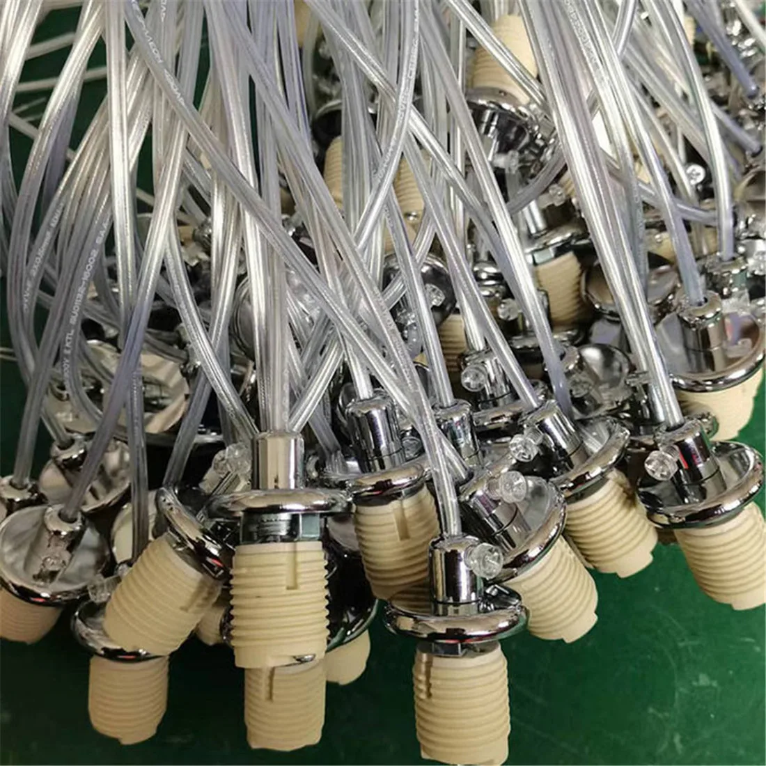 2/10/25pcs Lamp Holder G9 Thread Ceramic with 1m Hanging Wire Screw Threaded Socket Base + Cable Lighting Accessory