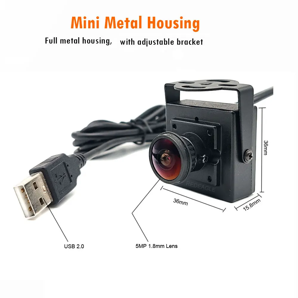 REDEAGLE 160 Degree Wide Angle 2K HD PC Webcam Mini 4 MegaPixel 30fps High Speed Video Live Streaming Camera Plug And Play 2