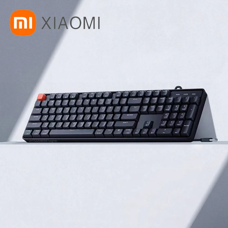 

Xiaomi Mi Mechanical Keyboard Wired 104 Full Keys Support Win/Mac OS Blue Red Switch Gaming Ergonomic Design Six LED Backlights