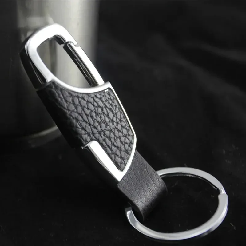 Leather Keychain Unisex Metal Waist Key Ring Car