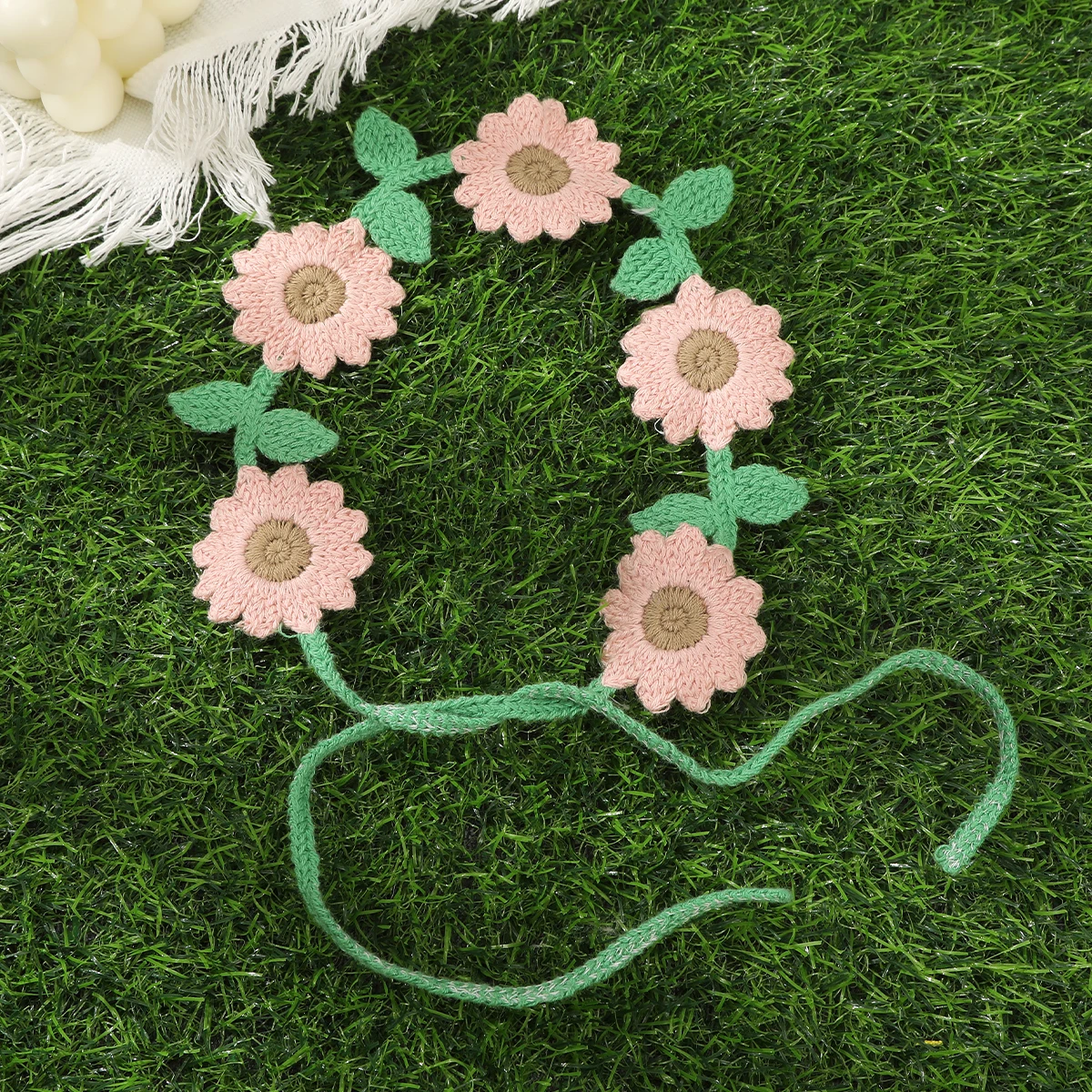 Knitted Flower Headband Colorful Beach Hawaii Hair Accessories Turban Bandage Bandana Ladies Travel Styling Headwear Headwarps