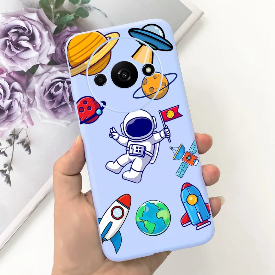 Shockproof Silicone Soft Case with Cute Astronaut Design